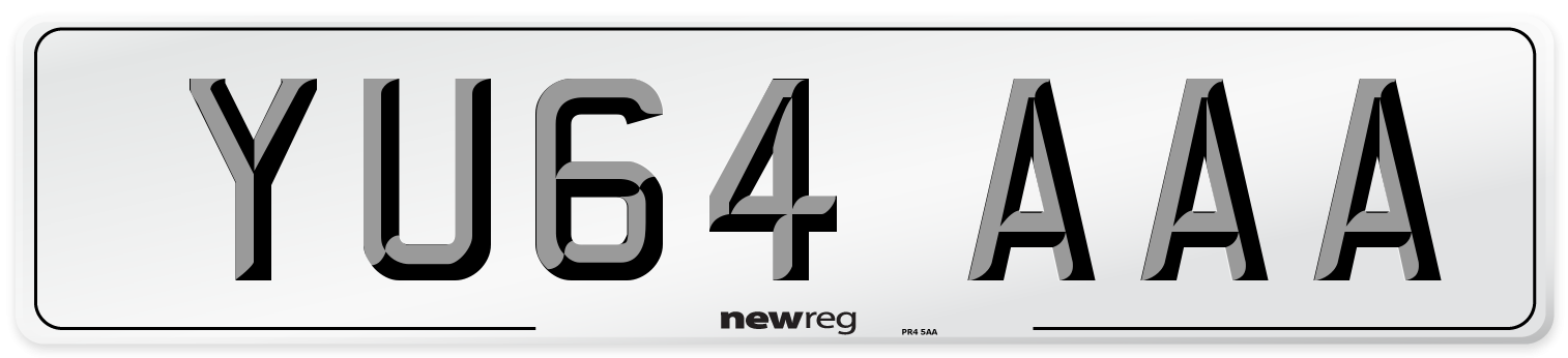 YU64 AAA Number Plate from New Reg